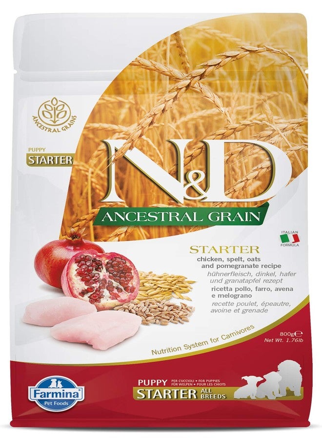 Farmina N&D Ancestral Grain Starter Puppy Dog Food | Spelt, Oats, Chicken & Pomegranate | Healthy Growth & Brain Development | for Puppies Up to 2 Months | 0.8kg - Image 1